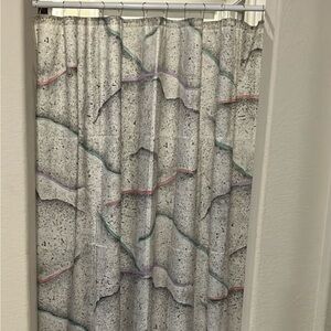 Abstract Gray Shower Curtain